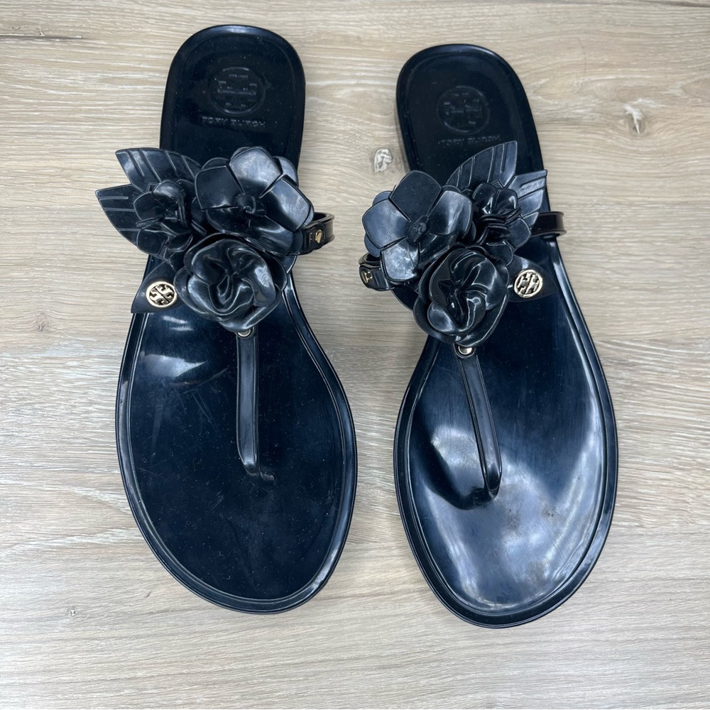 Tory Burch Flower Jelly Flip Flop Sandals